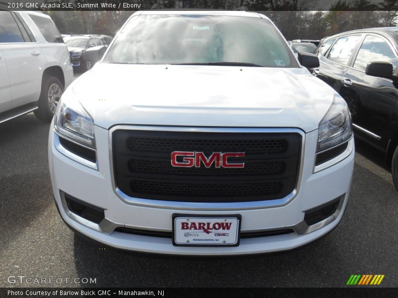 Summit White / Ebony 2016 GMC Acadia SLE