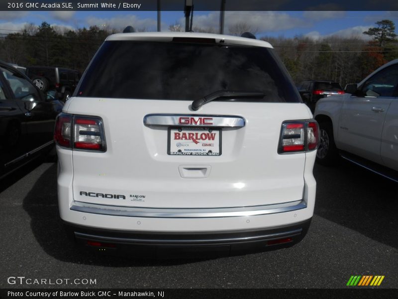Summit White / Ebony 2016 GMC Acadia SLE