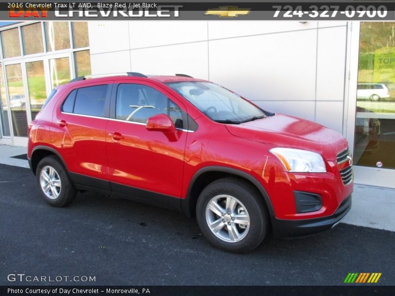 Blaze Red / Jet Black 2016 Chevrolet Trax LT AWD