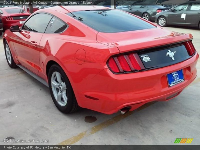 Competition Orange / Ebony 2016 Ford Mustang V6 Coupe