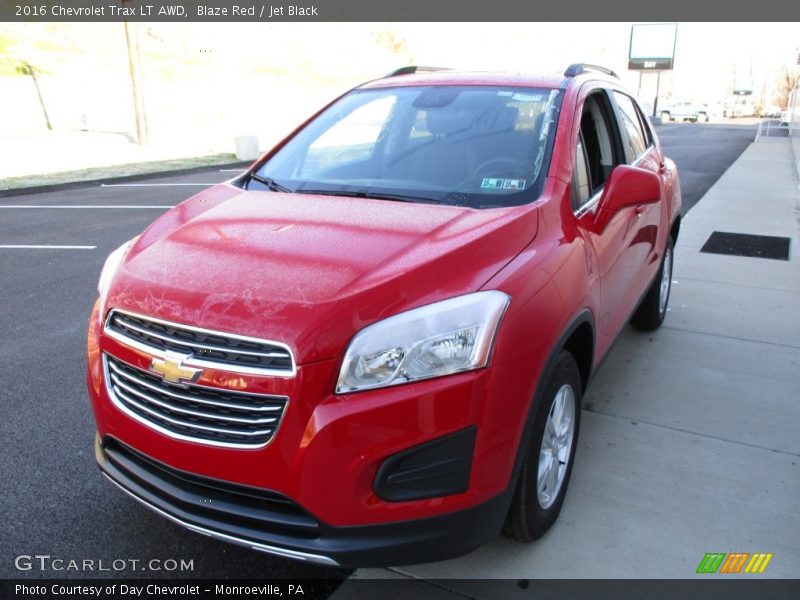 Blaze Red / Jet Black 2016 Chevrolet Trax LT AWD
