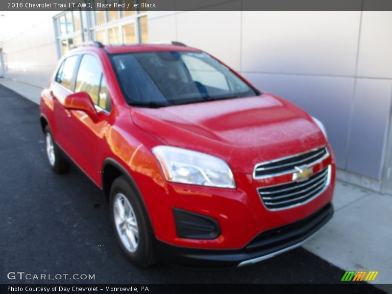 Blaze Red / Jet Black 2016 Chevrolet Trax LT AWD