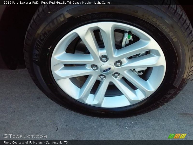 Ruby Red Metallic Tri-Coat / Medium Light Camel 2016 Ford Explorer FWD