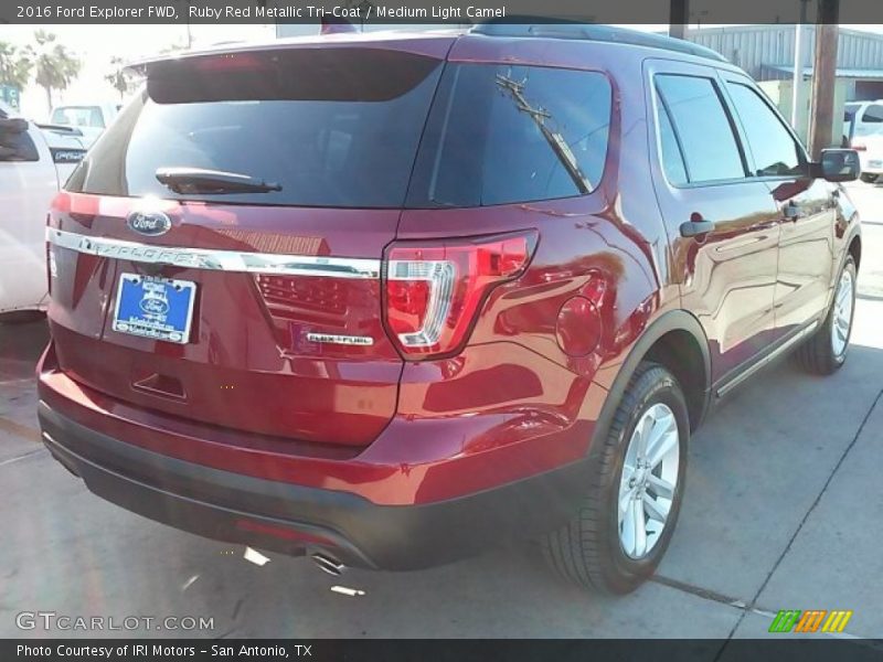 Ruby Red Metallic Tri-Coat / Medium Light Camel 2016 Ford Explorer FWD