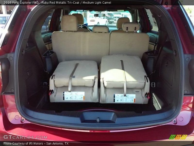 Ruby Red Metallic Tri-Coat / Medium Light Camel 2016 Ford Explorer FWD