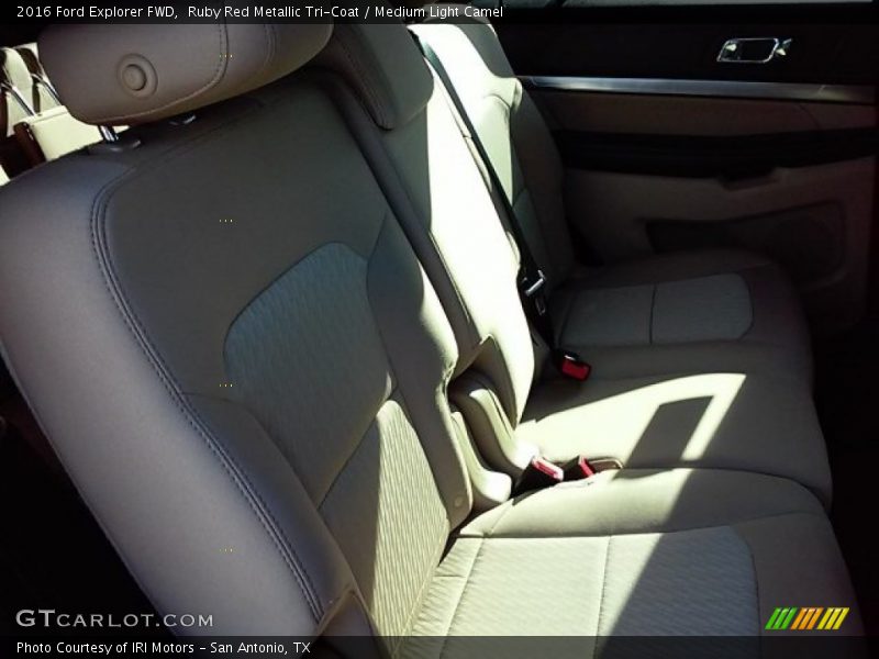 Ruby Red Metallic Tri-Coat / Medium Light Camel 2016 Ford Explorer FWD