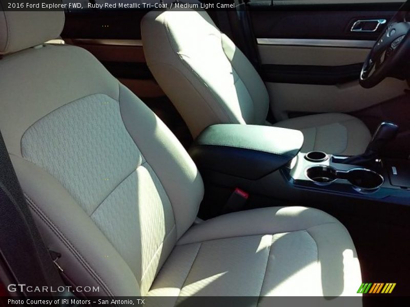 Ruby Red Metallic Tri-Coat / Medium Light Camel 2016 Ford Explorer FWD