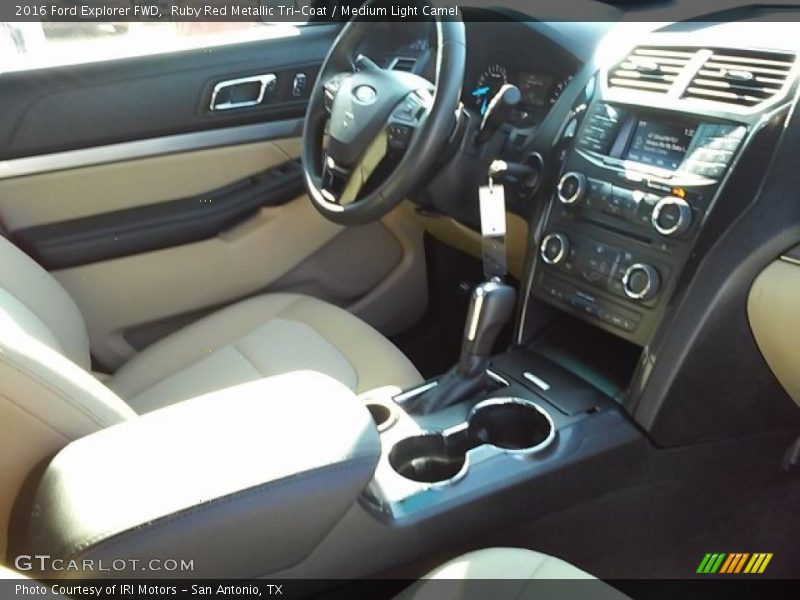 Ruby Red Metallic Tri-Coat / Medium Light Camel 2016 Ford Explorer FWD