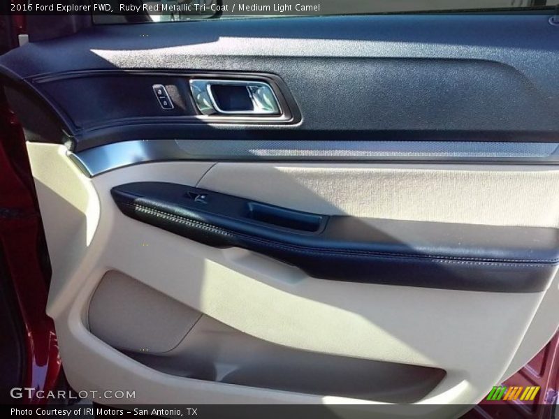Ruby Red Metallic Tri-Coat / Medium Light Camel 2016 Ford Explorer FWD
