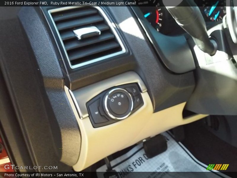 Ruby Red Metallic Tri-Coat / Medium Light Camel 2016 Ford Explorer FWD