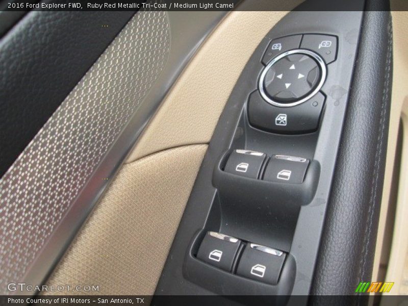 Ruby Red Metallic Tri-Coat / Medium Light Camel 2016 Ford Explorer FWD