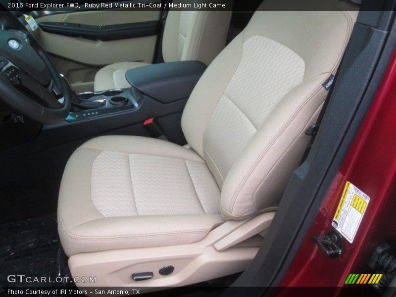 Ruby Red Metallic Tri-Coat / Medium Light Camel 2016 Ford Explorer FWD