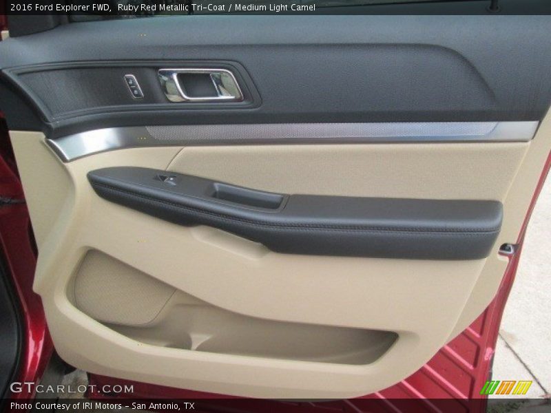 Ruby Red Metallic Tri-Coat / Medium Light Camel 2016 Ford Explorer FWD