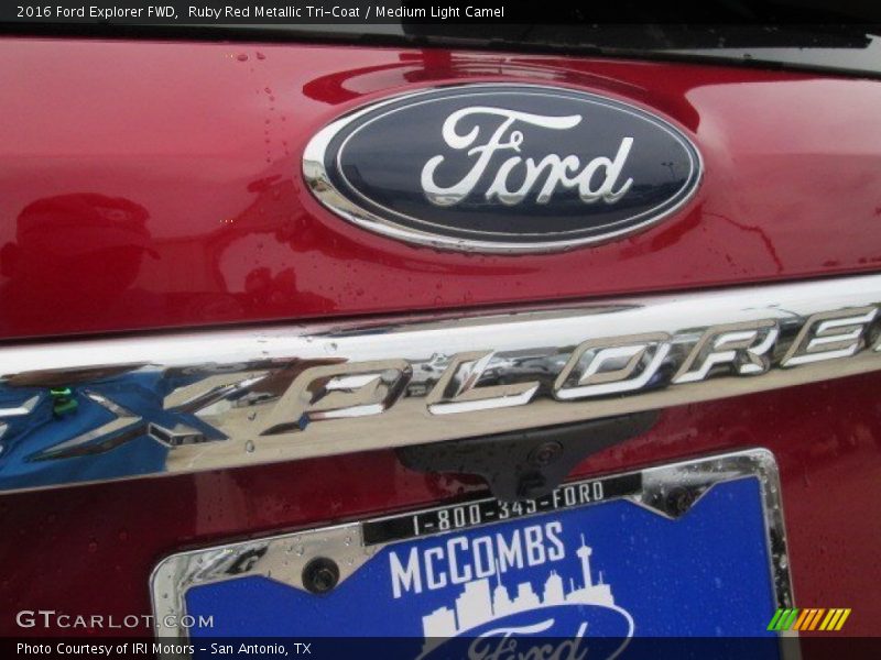 Ruby Red Metallic Tri-Coat / Medium Light Camel 2016 Ford Explorer FWD