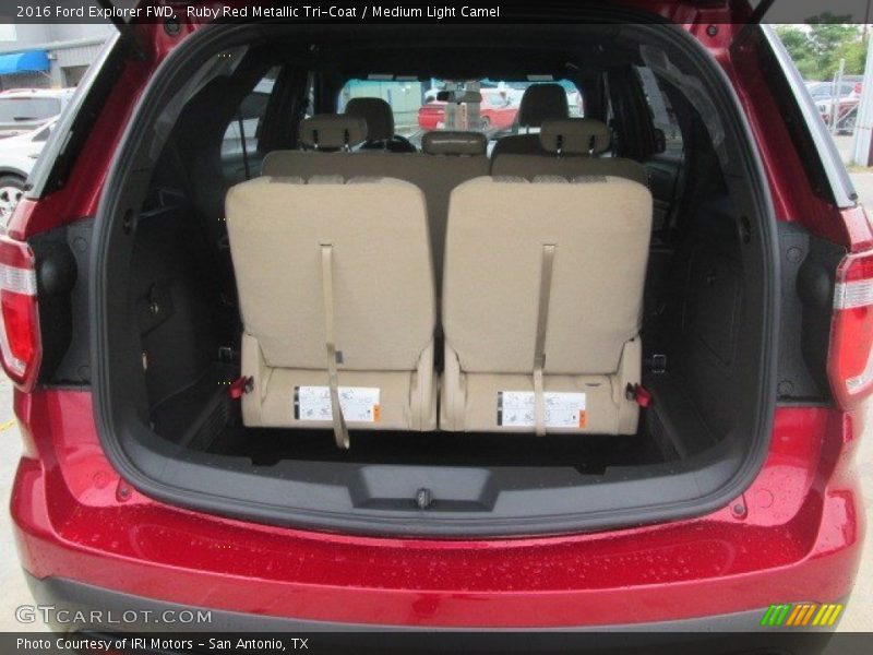 Ruby Red Metallic Tri-Coat / Medium Light Camel 2016 Ford Explorer FWD