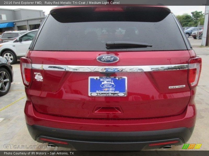 Ruby Red Metallic Tri-Coat / Medium Light Camel 2016 Ford Explorer FWD
