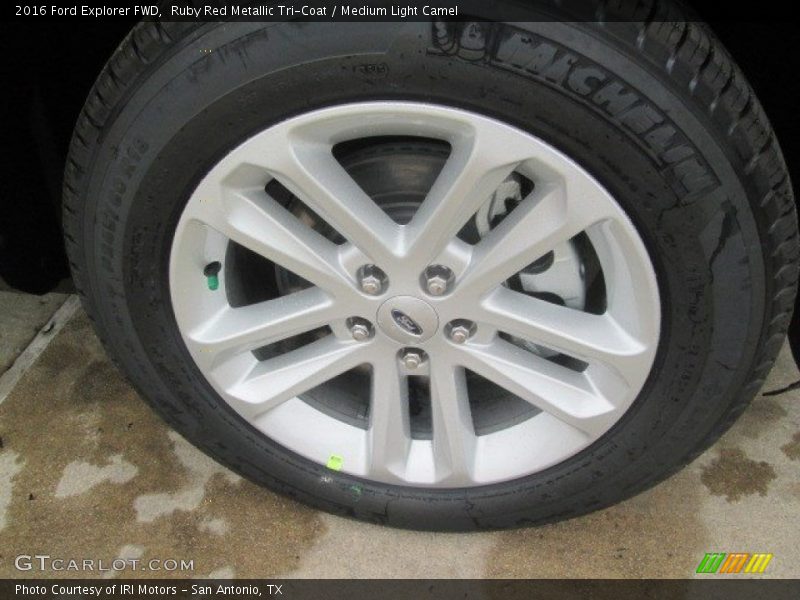 Ruby Red Metallic Tri-Coat / Medium Light Camel 2016 Ford Explorer FWD