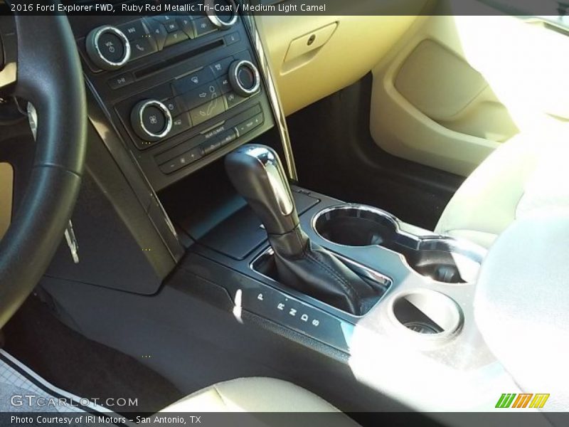 Ruby Red Metallic Tri-Coat / Medium Light Camel 2016 Ford Explorer FWD