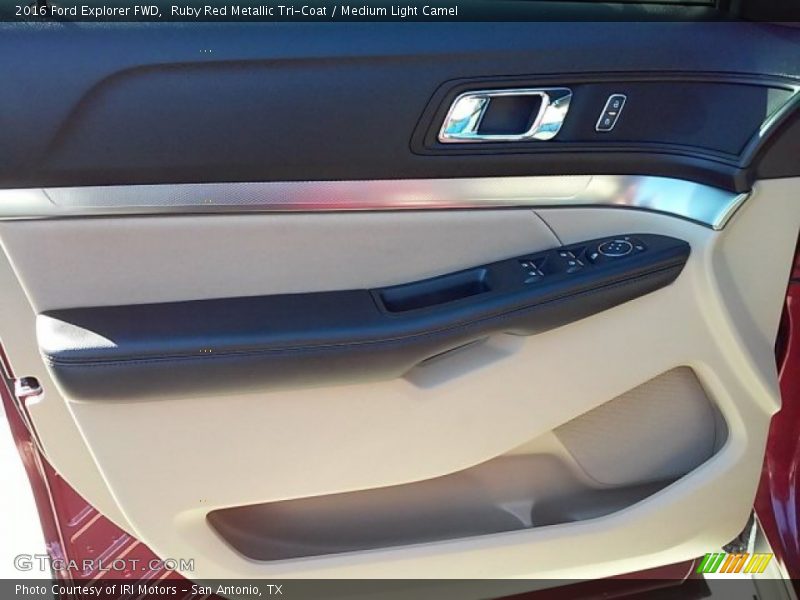 Ruby Red Metallic Tri-Coat / Medium Light Camel 2016 Ford Explorer FWD