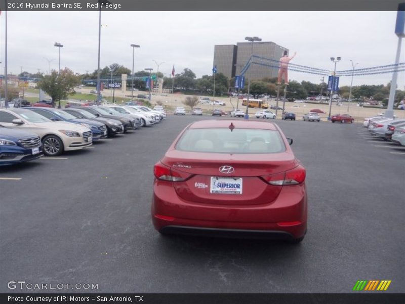 Red / Beige 2016 Hyundai Elantra SE