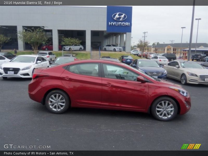 Red / Beige 2016 Hyundai Elantra SE