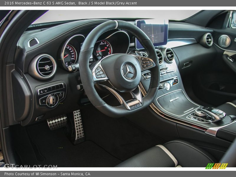 S Model Black/Grey Accent Interior - 2016 C 63 S AMG Sedan 