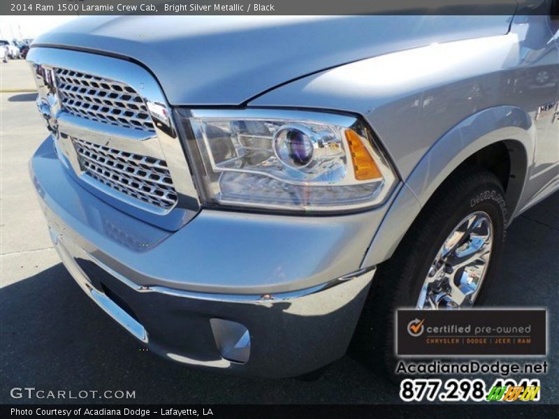 Bright Silver Metallic / Black 2014 Ram 1500 Laramie Crew Cab
