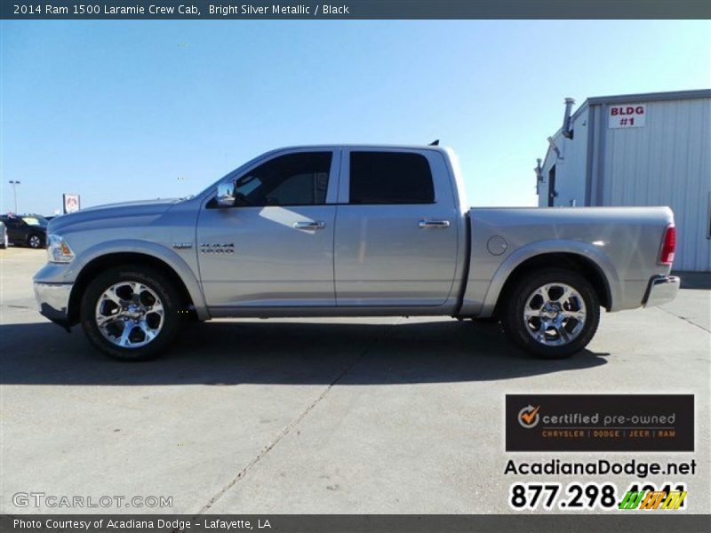 Bright Silver Metallic / Black 2014 Ram 1500 Laramie Crew Cab