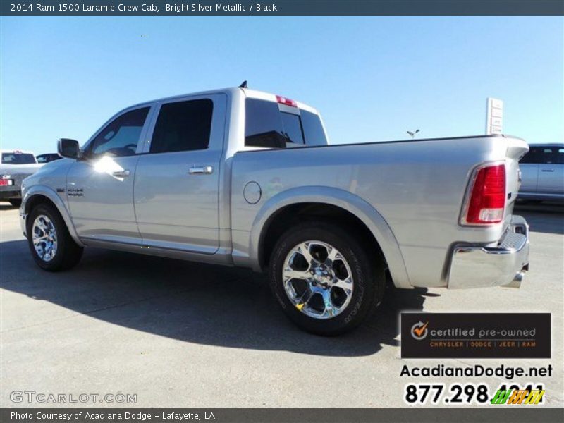 Bright Silver Metallic / Black 2014 Ram 1500 Laramie Crew Cab