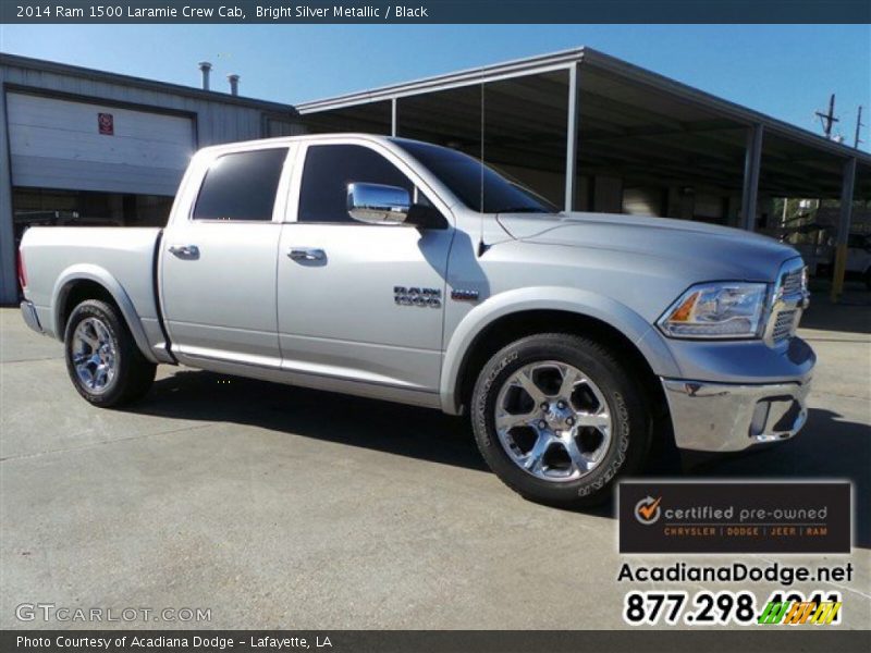 Bright Silver Metallic / Black 2014 Ram 1500 Laramie Crew Cab
