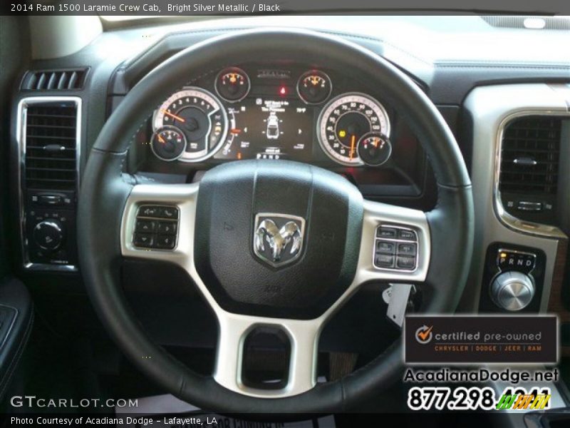 Bright Silver Metallic / Black 2014 Ram 1500 Laramie Crew Cab