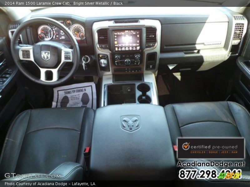 Bright Silver Metallic / Black 2014 Ram 1500 Laramie Crew Cab