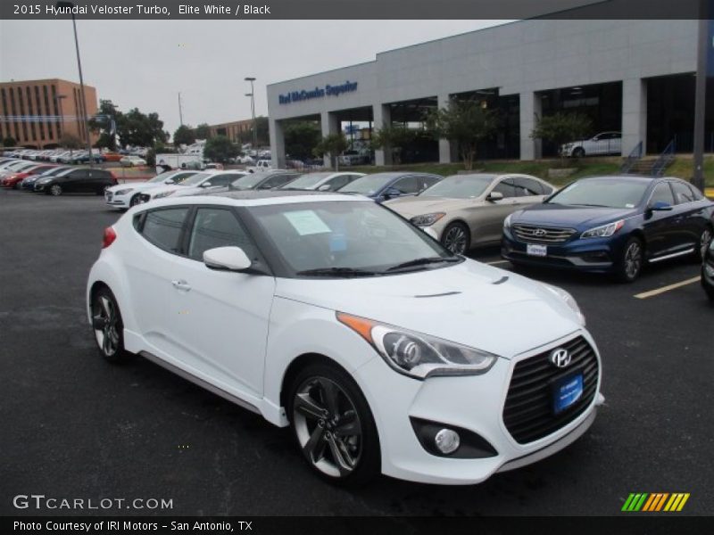 Elite White / Black 2015 Hyundai Veloster Turbo
