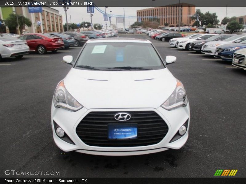 Elite White / Black 2015 Hyundai Veloster Turbo