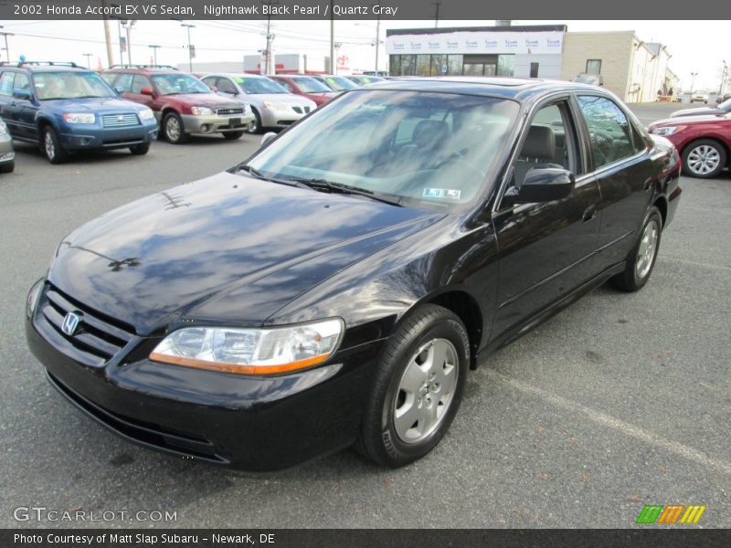 Nighthawk Black Pearl / Quartz Gray 2002 Honda Accord EX V6 Sedan