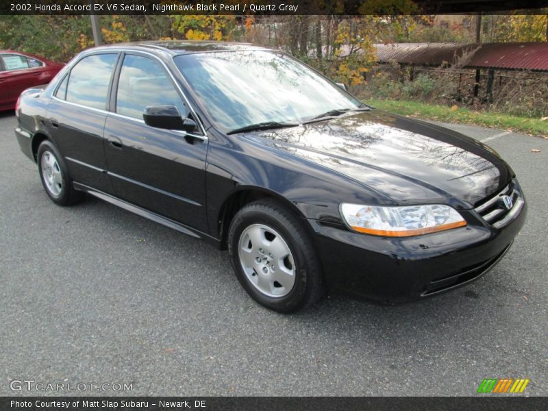 Nighthawk Black Pearl / Quartz Gray 2002 Honda Accord EX V6 Sedan