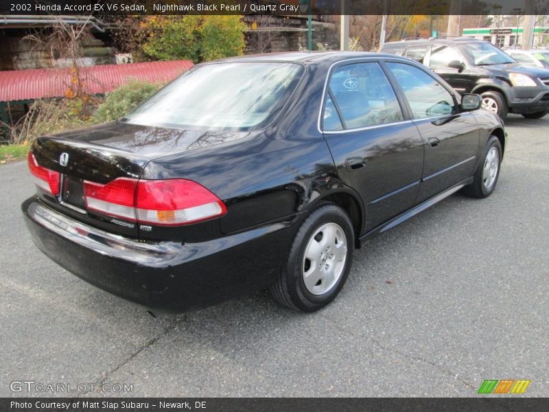 Nighthawk Black Pearl / Quartz Gray 2002 Honda Accord EX V6 Sedan