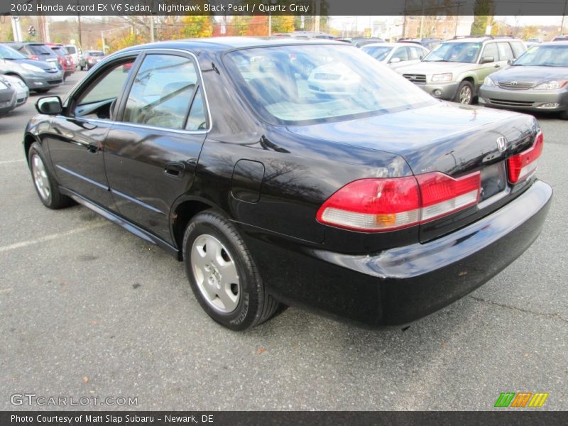 Nighthawk Black Pearl / Quartz Gray 2002 Honda Accord EX V6 Sedan