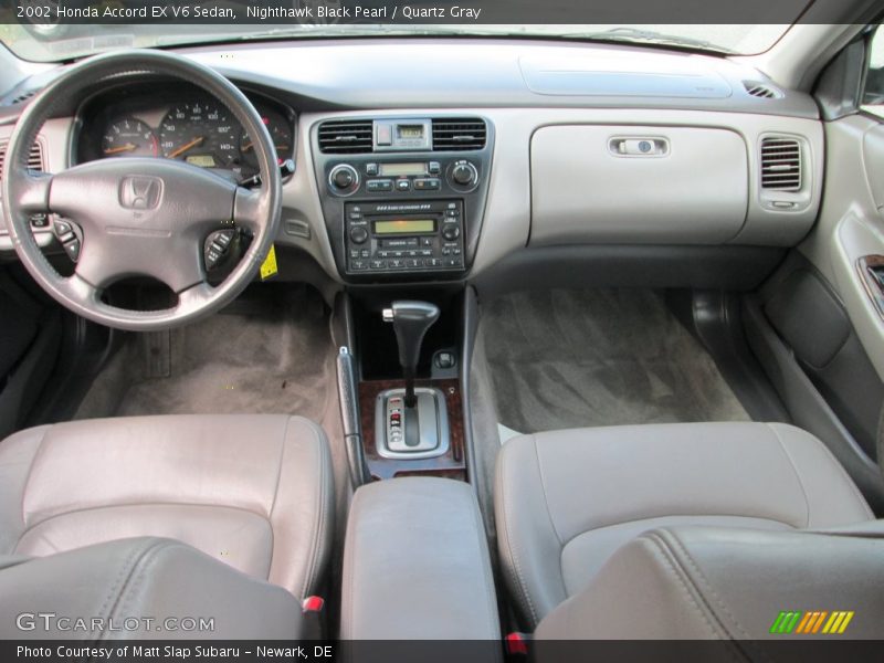 Nighthawk Black Pearl / Quartz Gray 2002 Honda Accord EX V6 Sedan