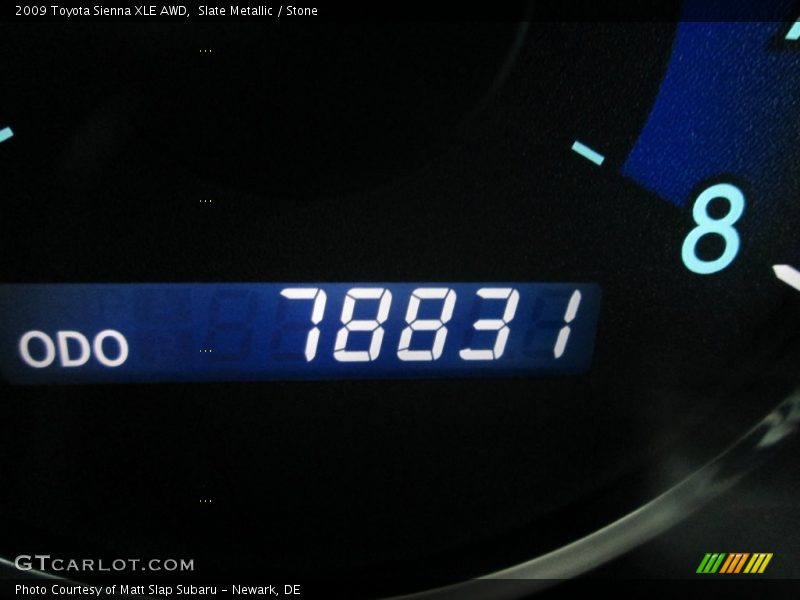 Slate Metallic / Stone 2009 Toyota Sienna XLE AWD