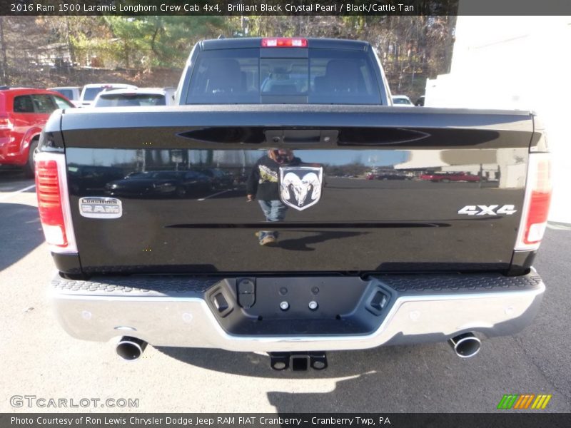 Brilliant Black Crystal Pearl / Black/Cattle Tan 2016 Ram 1500 Laramie Longhorn Crew Cab 4x4