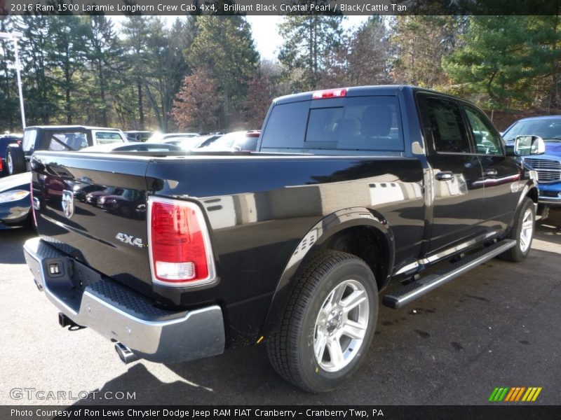 Brilliant Black Crystal Pearl / Black/Cattle Tan 2016 Ram 1500 Laramie Longhorn Crew Cab 4x4