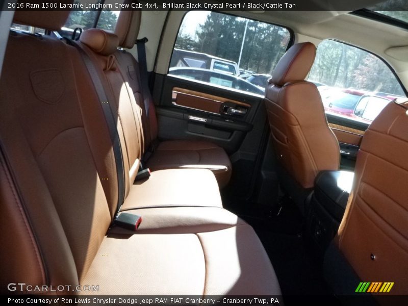 Brilliant Black Crystal Pearl / Black/Cattle Tan 2016 Ram 1500 Laramie Longhorn Crew Cab 4x4