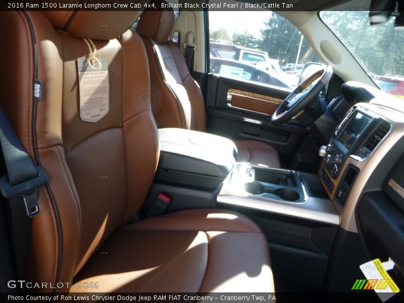 Brilliant Black Crystal Pearl / Black/Cattle Tan 2016 Ram 1500 Laramie Longhorn Crew Cab 4x4