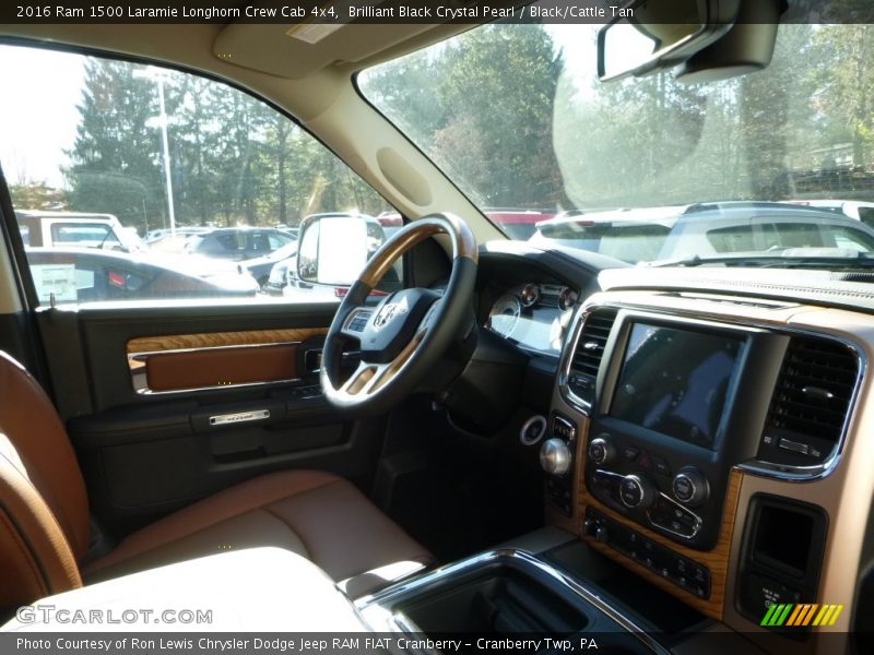 Brilliant Black Crystal Pearl / Black/Cattle Tan 2016 Ram 1500 Laramie Longhorn Crew Cab 4x4