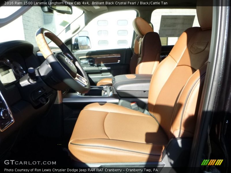 Brilliant Black Crystal Pearl / Black/Cattle Tan 2016 Ram 1500 Laramie Longhorn Crew Cab 4x4