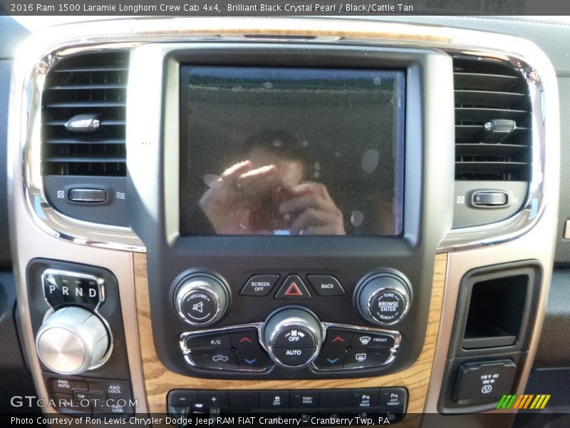 Brilliant Black Crystal Pearl / Black/Cattle Tan 2016 Ram 1500 Laramie Longhorn Crew Cab 4x4