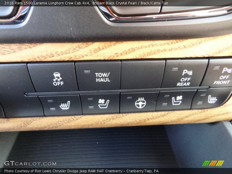 Brilliant Black Crystal Pearl / Black/Cattle Tan 2016 Ram 1500 Laramie Longhorn Crew Cab 4x4