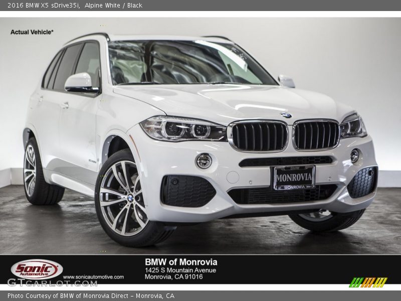 Alpine White / Black 2016 BMW X5 sDrive35i