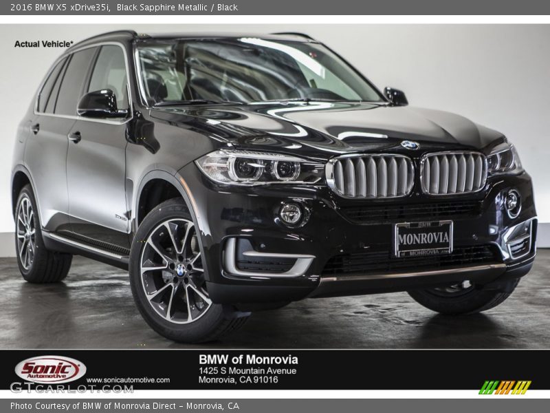 Black Sapphire Metallic / Black 2016 BMW X5 xDrive35i